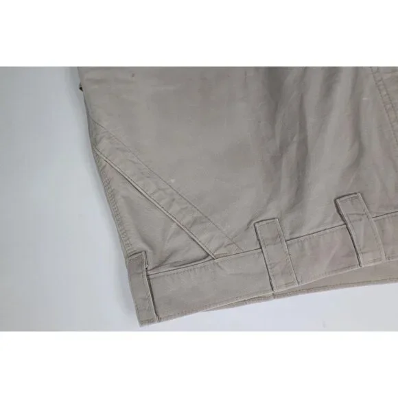 Vintage Y2K Carhartt Mens 48x26 Distressed Original Fit Wide Leg Pants Beige Tan
